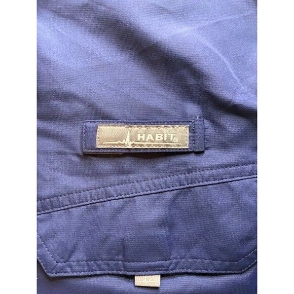 Habit Men’s Vented Fishing Shirt Short Sleeve Blue XL 40+ Solar Factor - Picture 4 of 5